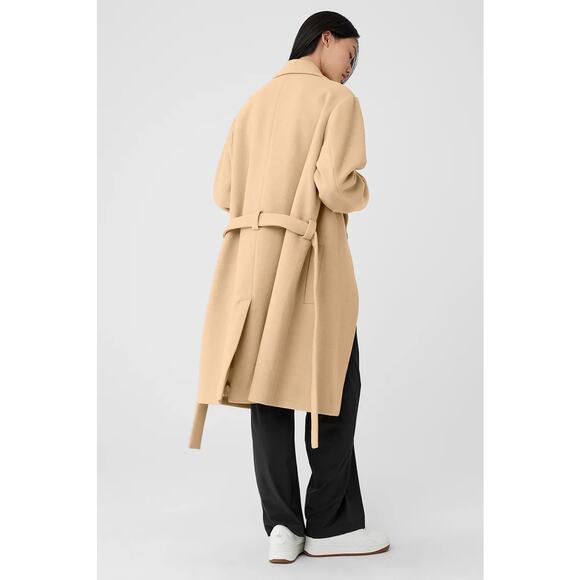 Alo Yoga Wool Gameday Overcoat Size S Camel Beige NWT - Picture 1 of 13